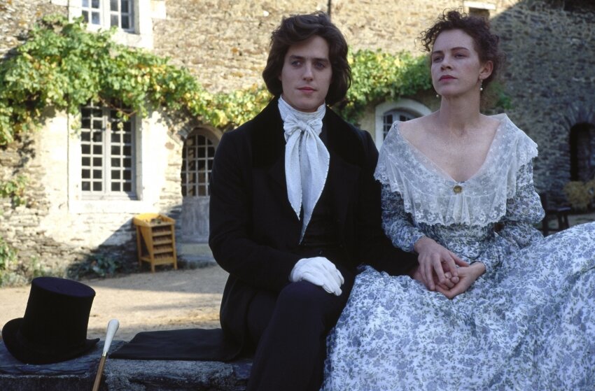 Хью Грант и Джуди Дэвис в фильме "Экспромт", 1991