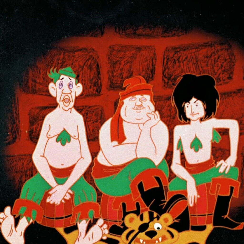 кадр из мультфильма "Бременские музыканты"