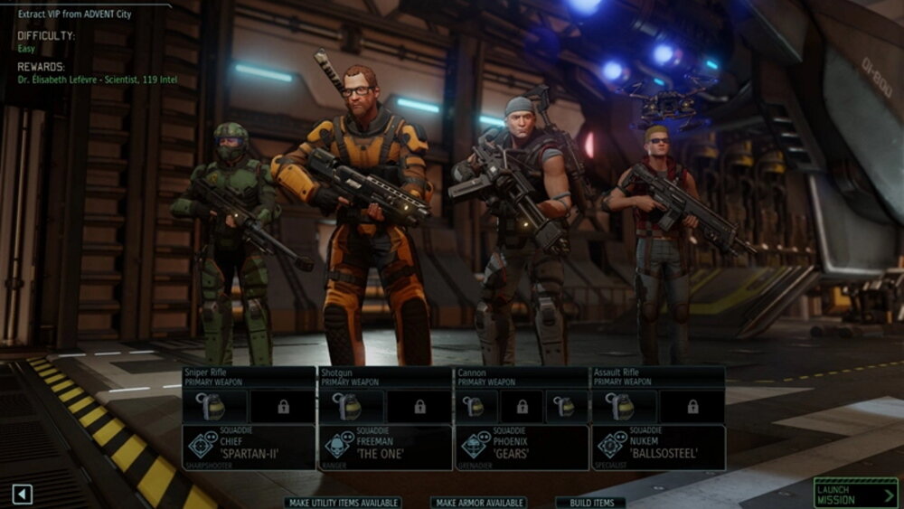 И в XCOM. Разница только в дизайне.