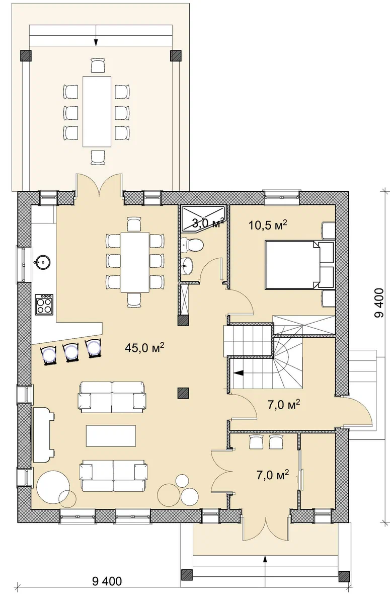 Скриншот со статьи о проекте на Дзен. Вариант "Комфорт". Вариант "Эконом" для сравнения в "карусельке"