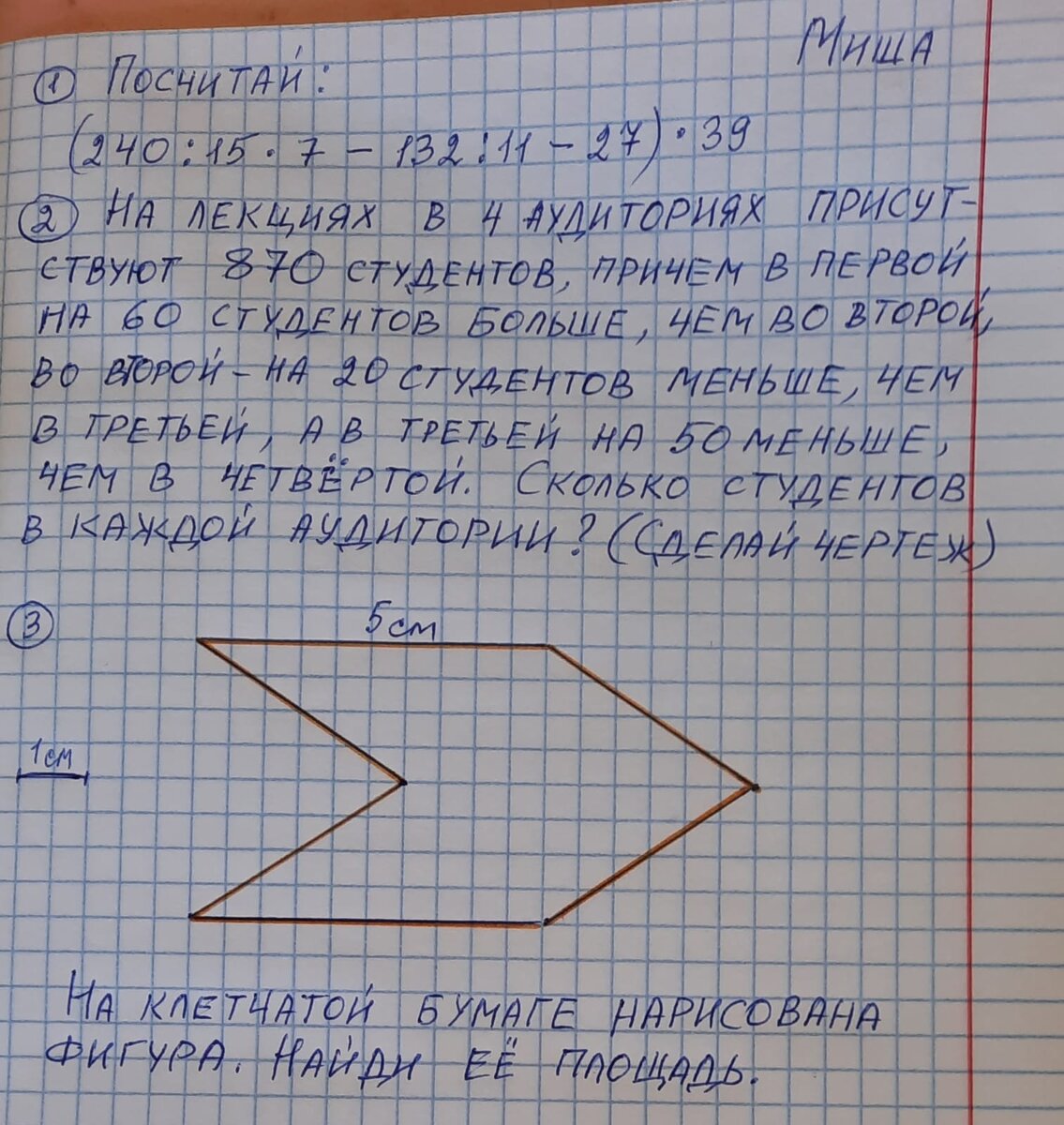 Миша - 9 лет.