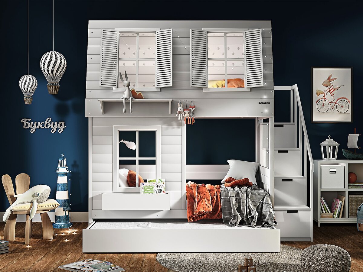 Арт. 1006, Кроватка-Домик "Домик Мечты"