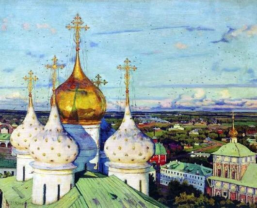 Юон. Купола и ласточки. 1921.