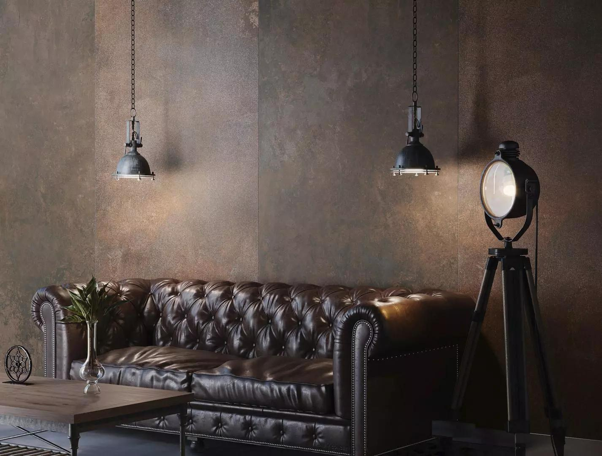 Оформление KERAMA MARAZZI. Керамическая плитка на стенах коллекции КОРТЕН 