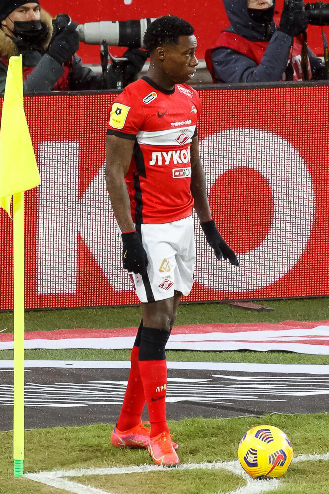 Квинси Промес в победном для «Спартака» матче в марте 2021 против «Урала». Фото: Анна Нэсси / soccer.ru (CC BY-SA 3.0)