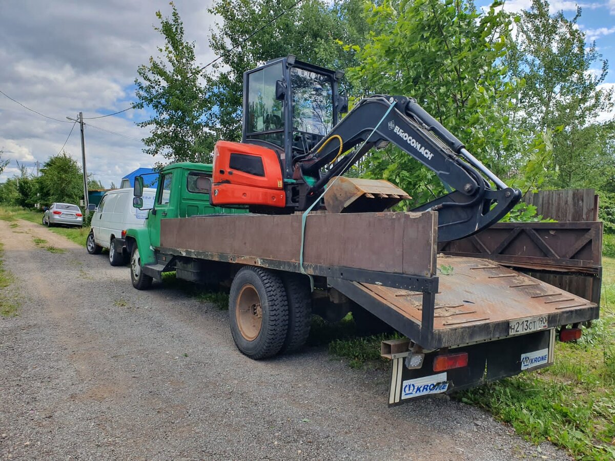 Доставка техники на участок, работы осуществляем мини экскаватором 