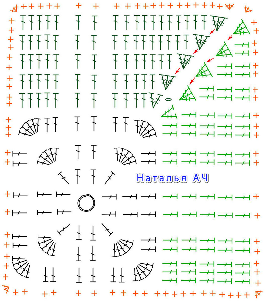 Квадрат крючком - схема