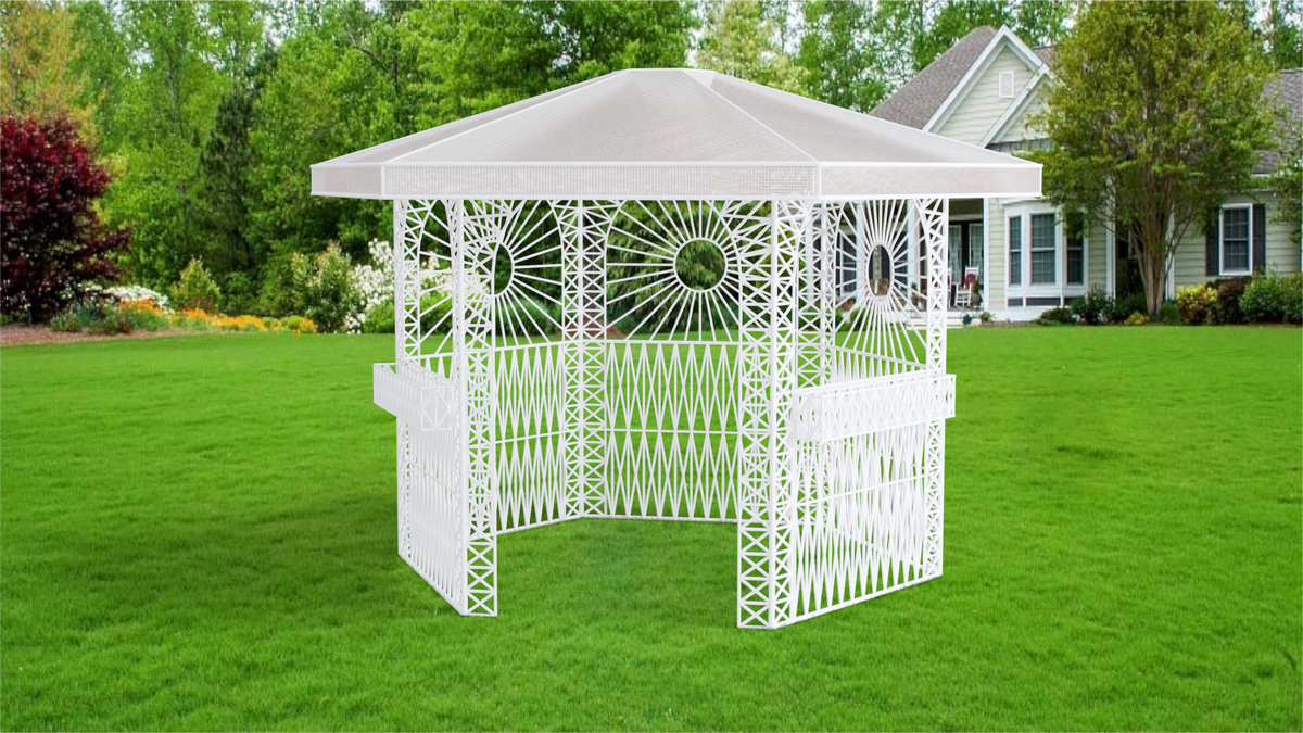 Ажурная беседка из поликомпозита производства компании Сад Радости