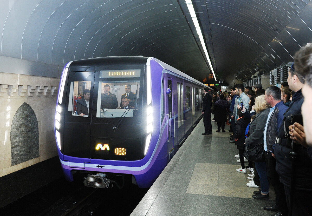 Поезд метро производства ТМХ в Баку. Источник: Метровагонмаш