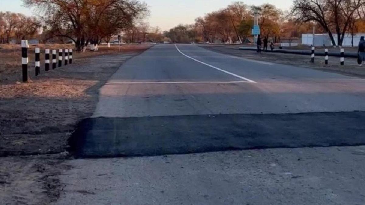    Участок заасфальтированного переезда:instagram.com/ushtobeqz