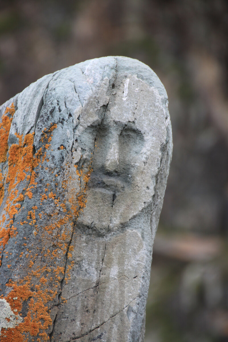 Лицо каменного воина