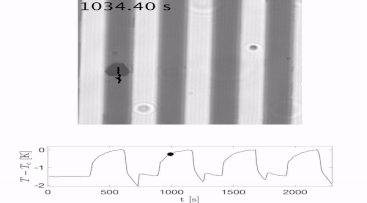     Левитация золотой пластинки в жидкости между полосами золота и стекла под действием температурной модуляции Falco Schmidt et al. / Nature Physics, 2022