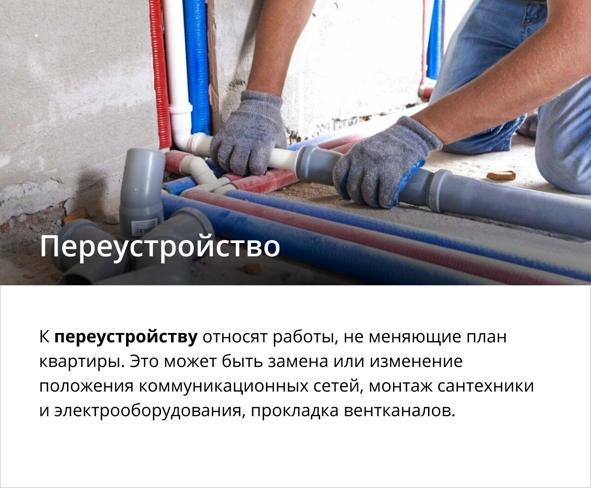 Разница между ремонтом, перепланировкой и переустройством: что такое переустройство