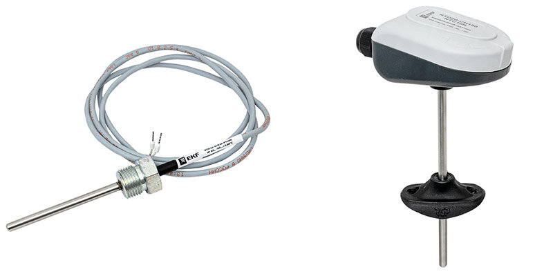 Погружной кабельный датчик температуры жидкости EKF RTD10 и канальный датчик EKF RTD20 