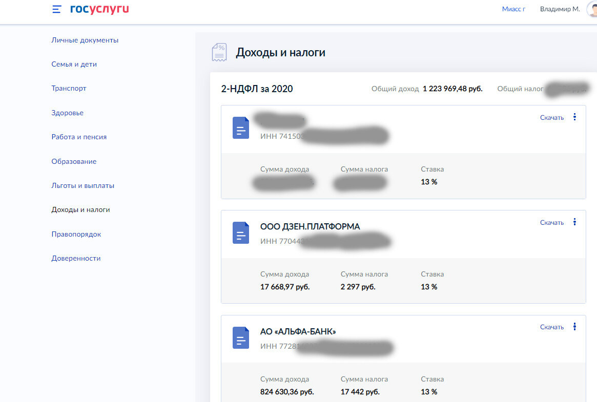 Скан с моего личного кабинета, фото В. Мухина