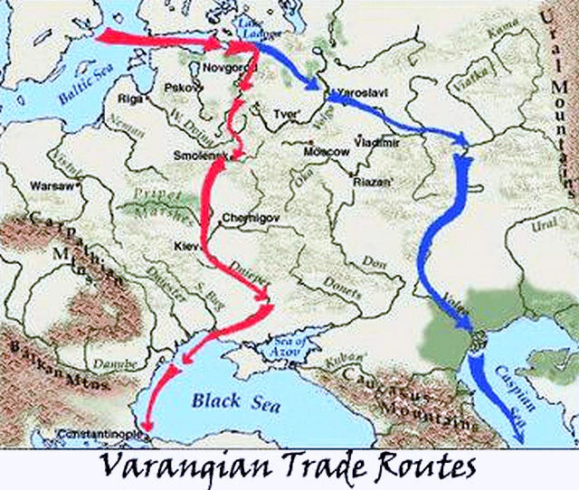 Карта торговые пути восточных славян