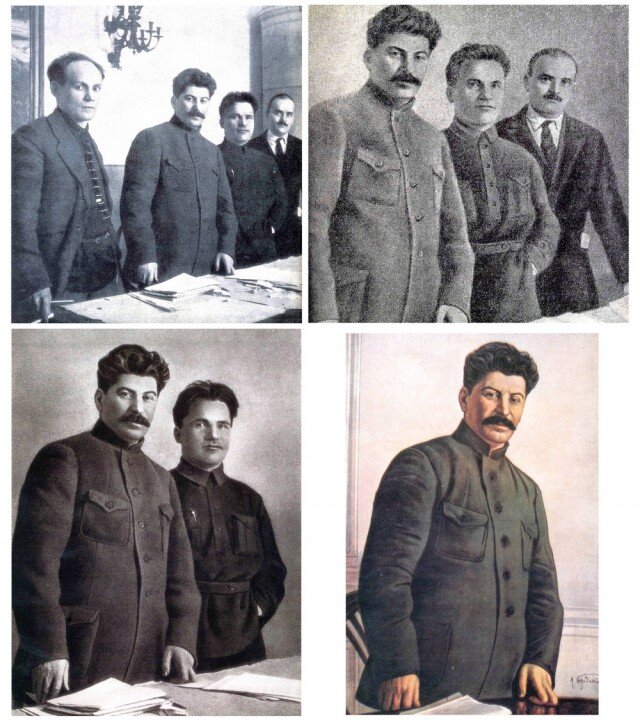 Источник: https://cameralabs.org/11680-sovetskij-fotoshop-kak-v-stalinskuyu-epokhu-izbavlyalis-ot-lyudej-i-perepisyvali-istoriyu