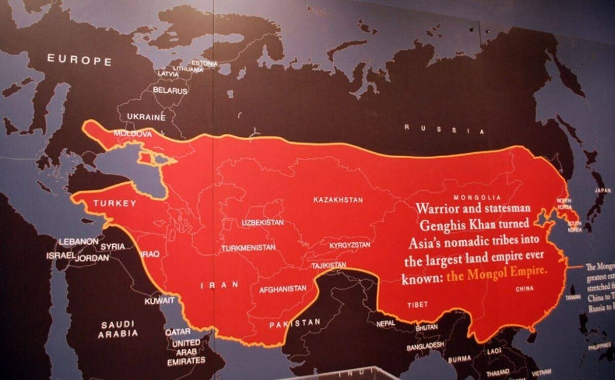 Монгольская империя 1279 год карта