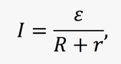 Формулу закона Ома для полной цепи