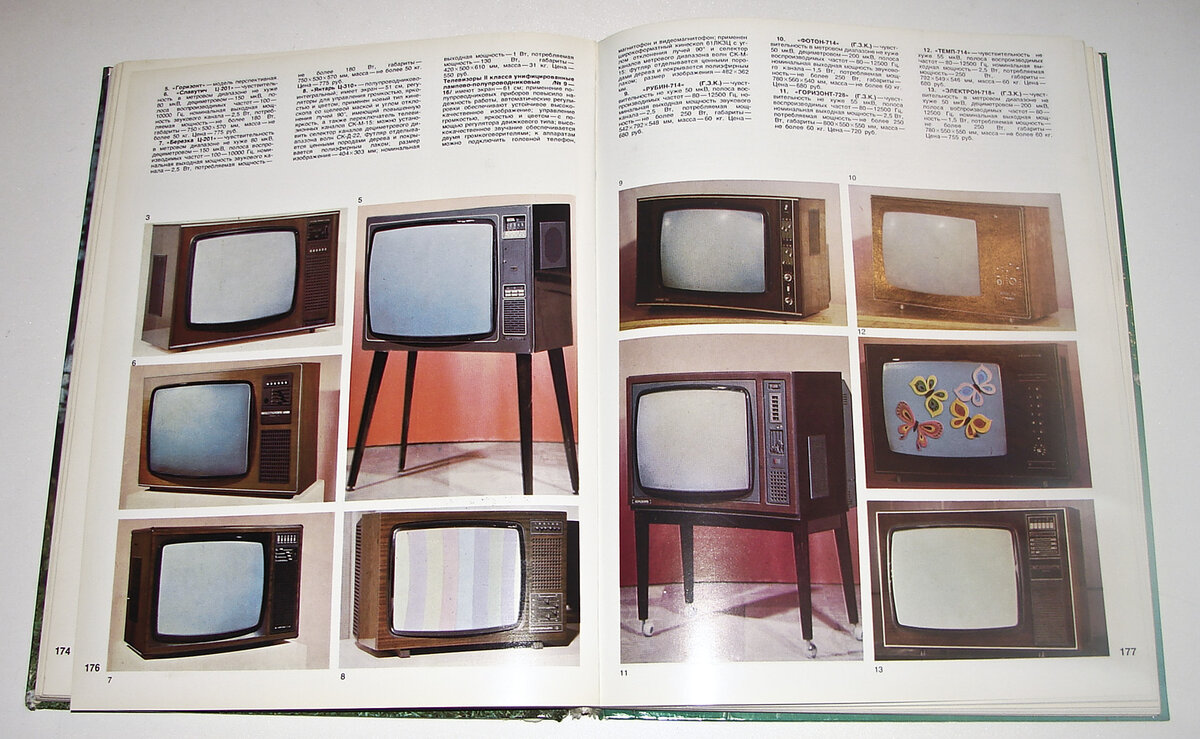 Цветные телевизоры, каталог «Новые товары России», 1980 год.