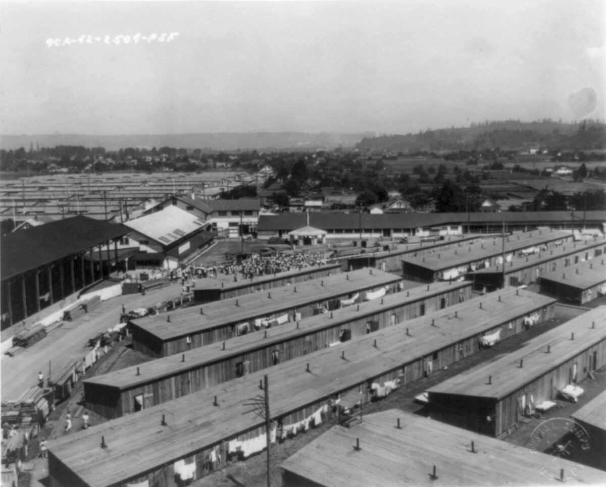 Лагерь для интернированных японцев в штате Колорадо, США. Начало 1940-х годов