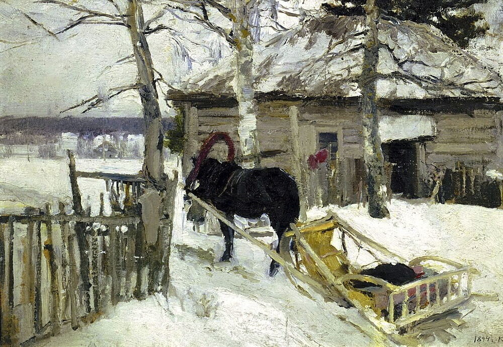 " Зимой" К. Коровин