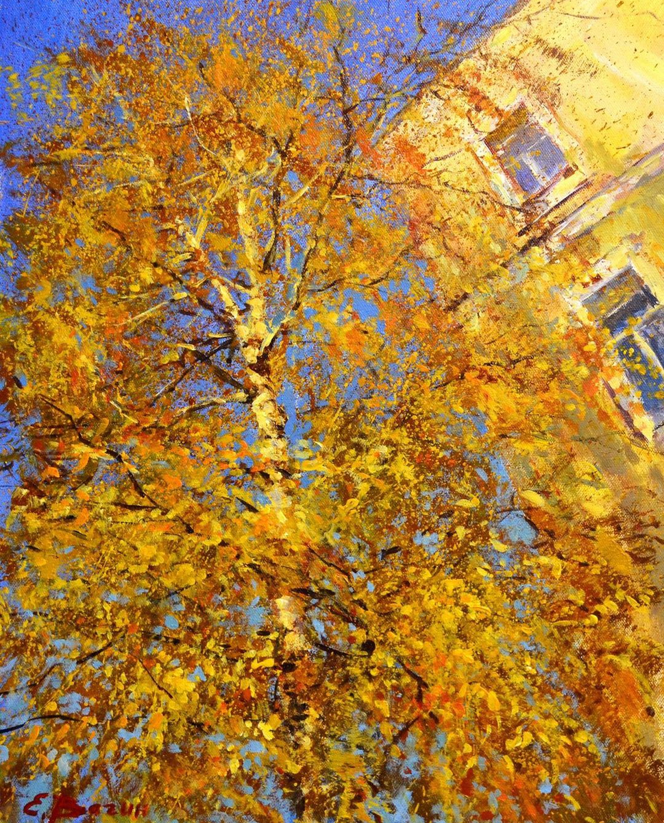 Фотография картины Е. Вагина "Осенним днём" (из открытых источников)