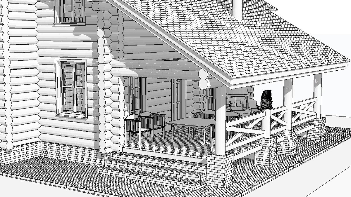 Это эффектный и строгий снаружи, просторный, вместительный и удобный внутри дом на 4 спальни.