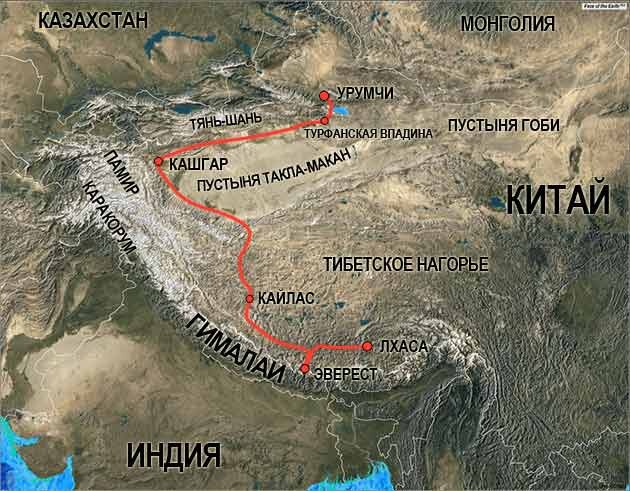 Контурная карта куньлунь