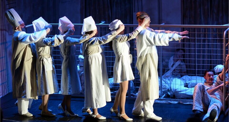 "Вальпургиева ночь или шаги командора" Венедикта Ерофеев, сцена  из спектакля, источник Яндекс картинки.