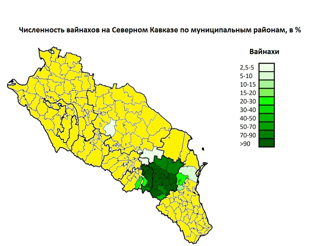 Этническая карта чечни