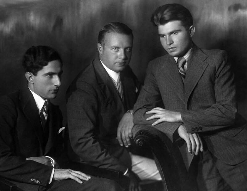 Я. Флиер, Л. Оборин, Э. Гилельс, 1938 г