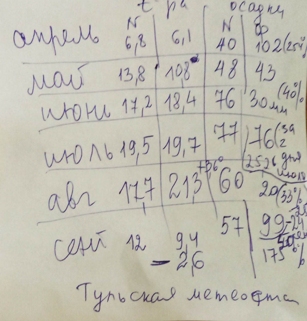 Хотела выкинуть черновик с метеоданными, но дочь сказала: "Это же твоя аналитика! Надо обязательно опубликовать!