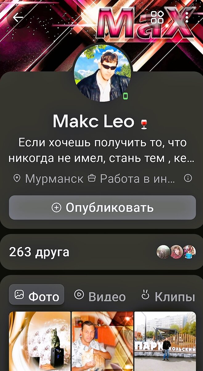 Профиль VK в телефоне