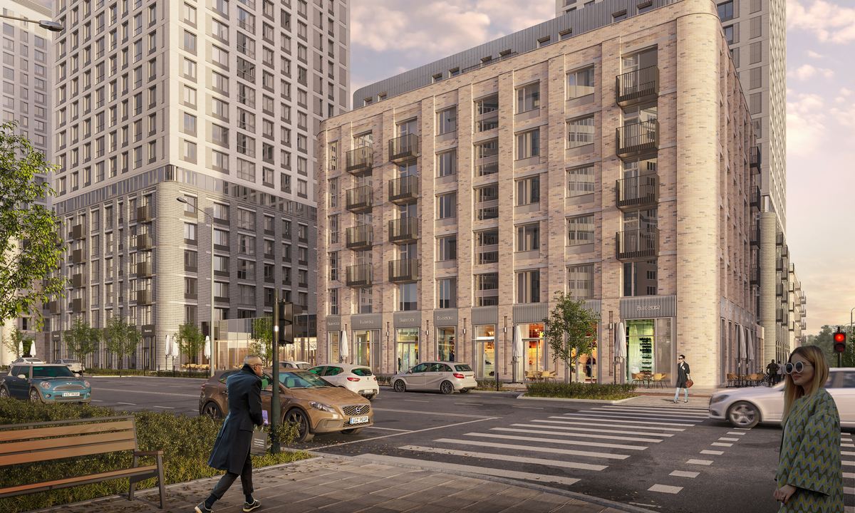 Торговые аллеи на территории эко-квартала «Нескучный сад»