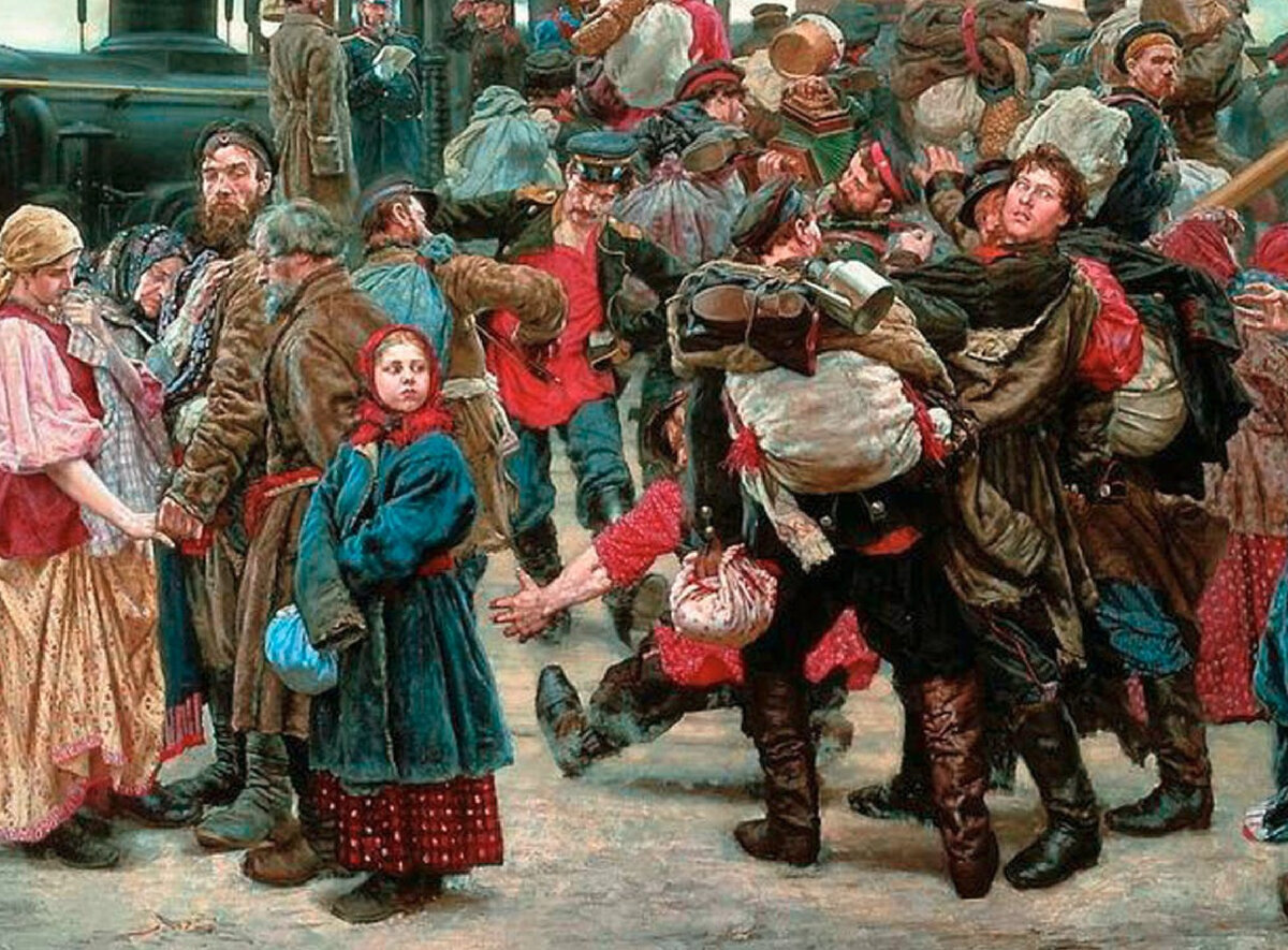 Константин Савицкий «На войну», фрагмент 
