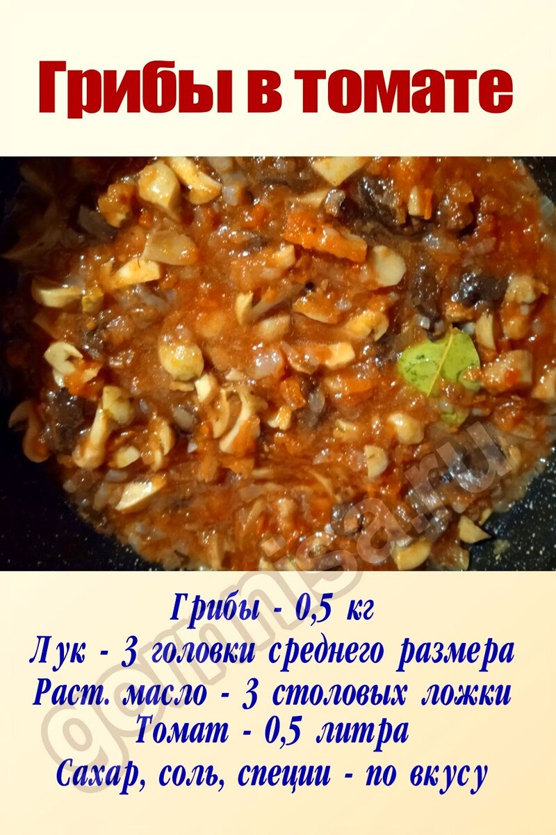    Грибы в томате Pavlov A