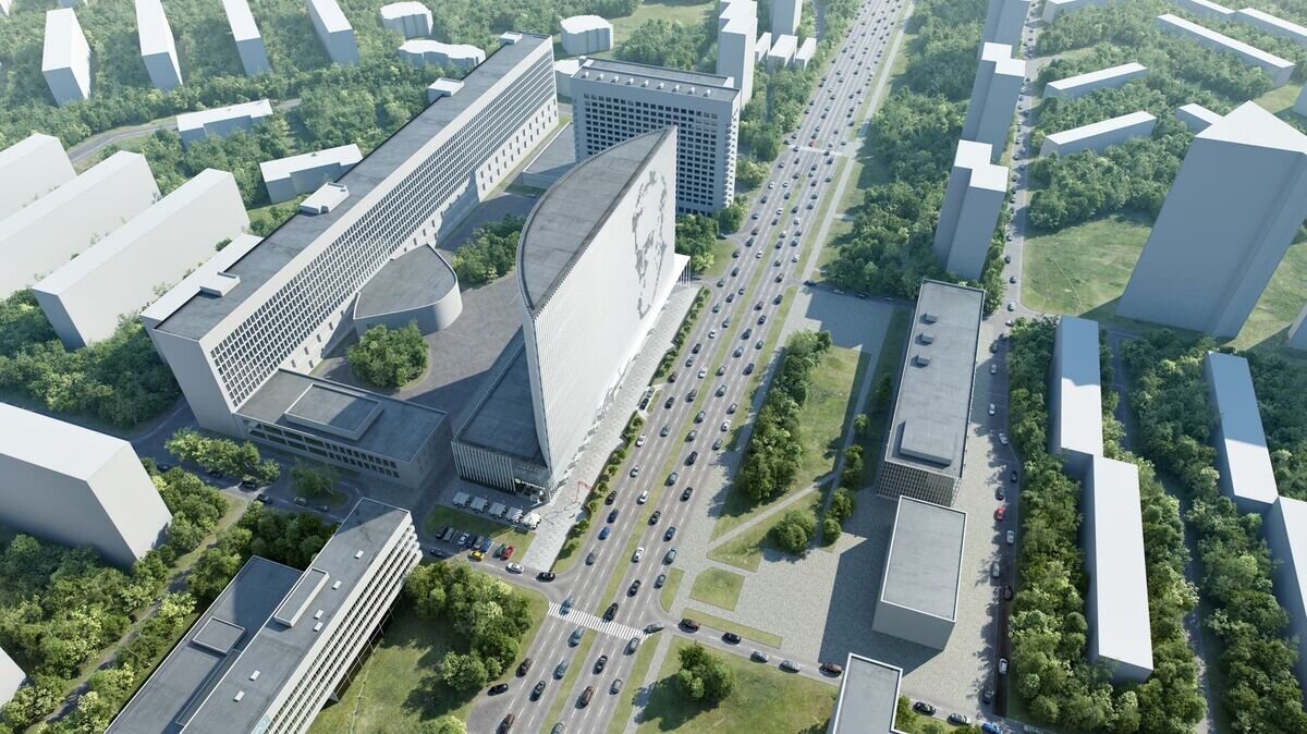    БЦ "Академик" (Дом-линза) на проспекте Вернадского© Москомархитектура
