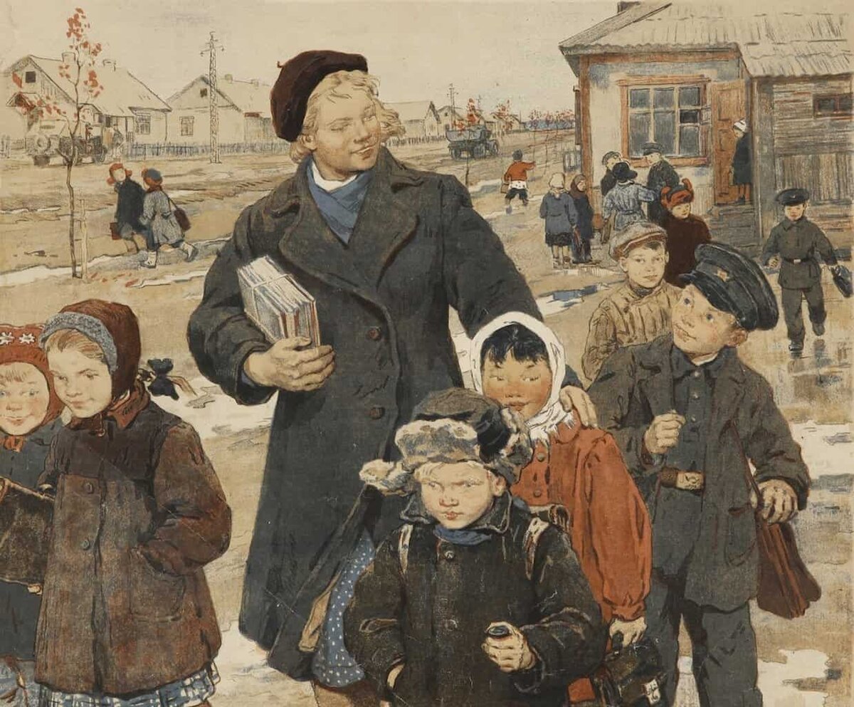 Художник Ирина Воробьева «Учительница», 1957 год.