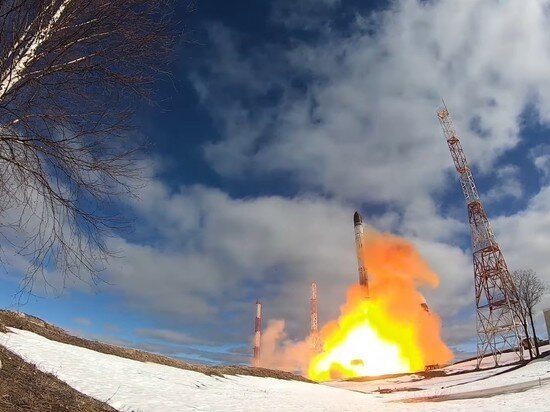     Испытательный пуск МБР «Сармат» с космодрома «Плесецк», 20 апреля 2022г. / ru.wikipedia.org