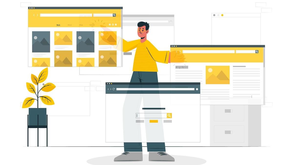    Иллюстрация браузеров:Freepik