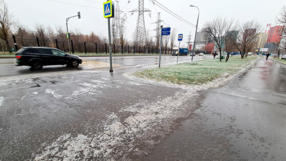    Водителей призвали быть внимательнее на дорогах Москвы из-за снега и гололедицы Анна Черкесова
