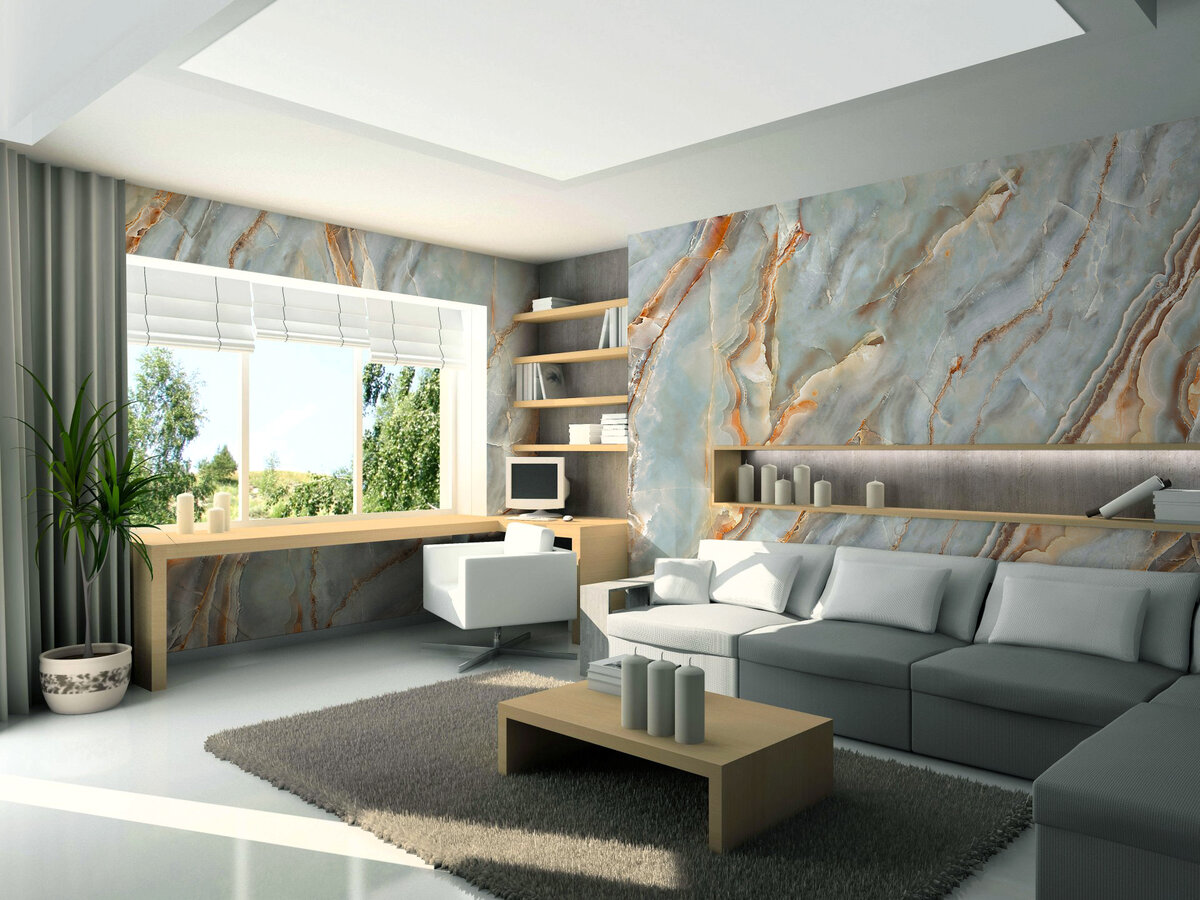 мрамор "голубой оникс"