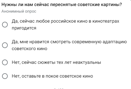 Опрос, который тогда проводился 