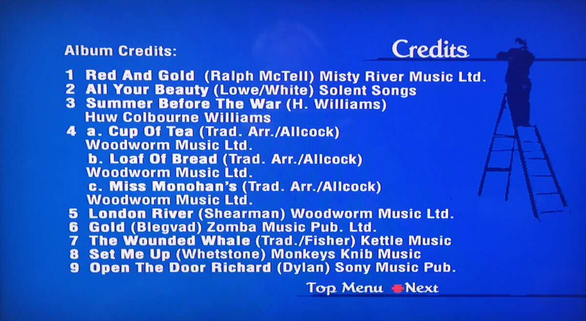 Fairport Convention "Close To The Wind" DVD-Audio - Album credits 1