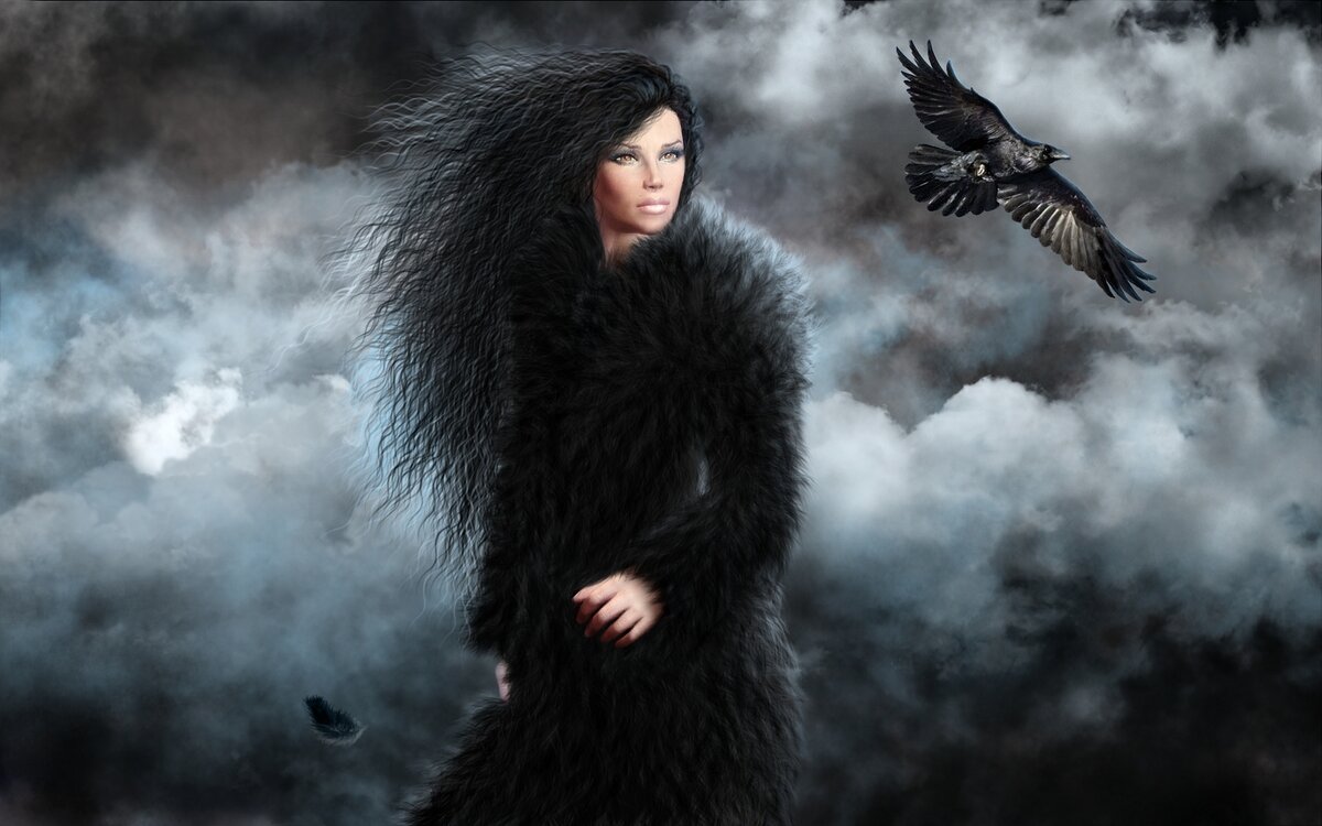 фото отсюда https://ru.wallpaper.mob.org/image/fantasy-dark-black-raven-775628.html
