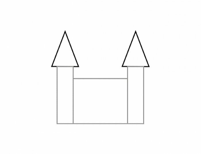 Как нарисовать замок поэтапно