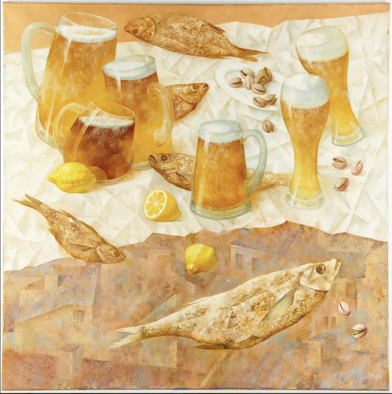 АНТИПОВ Павел Евгеньевич (1979) Свободный вечер. 2012–2015 Холст, масло. 95 × 95
Источник: собрание семьи художника

