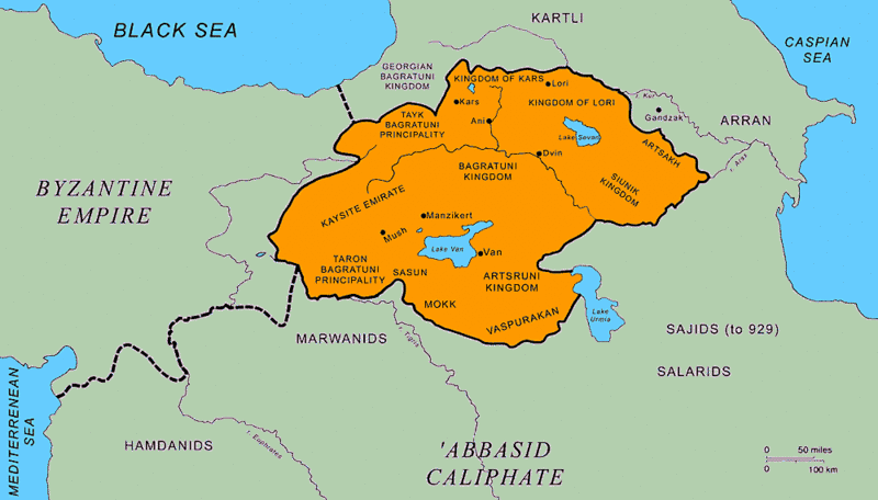 Армянское царство карта