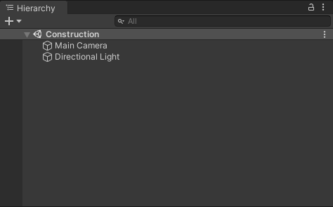 Рис. 3.1.1 Окно Иерархия (Hierarchy)